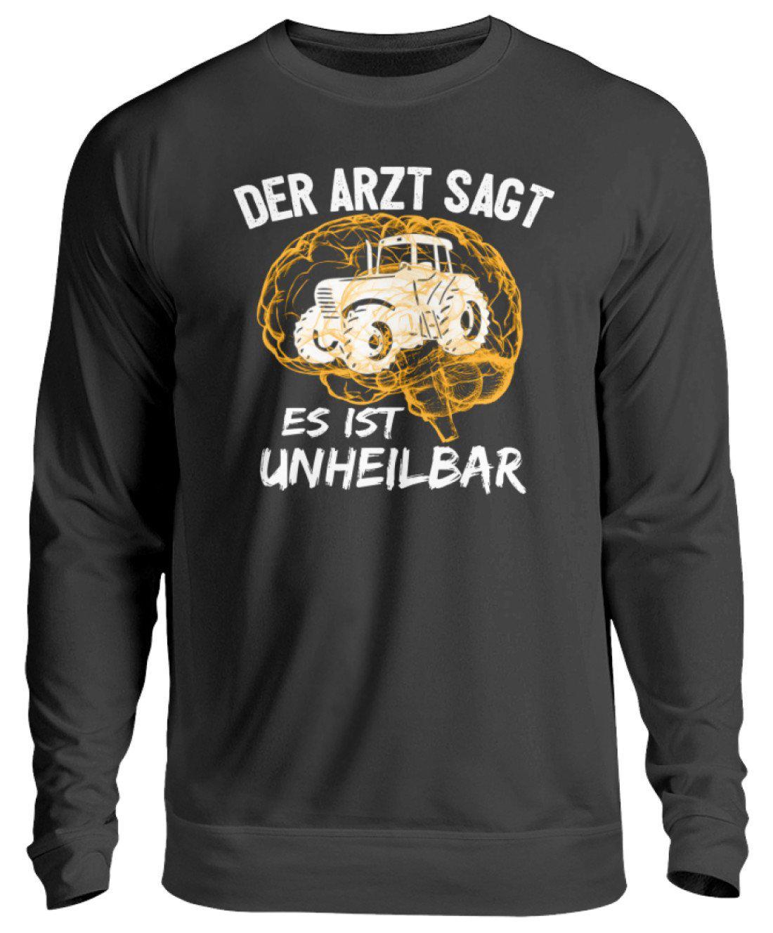 Traktor unheilbar Gelb · Unisex Sweatshirt Pullover-Unisex Sweatshirt-Jet Black-S-Agrarstarz