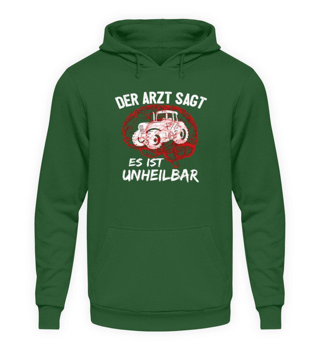 Traktor unheilbar Rot · Unisex Kapuzenpullover Hoodie-Unisex Hoodie-Bottle Green-L-Agrarstarz