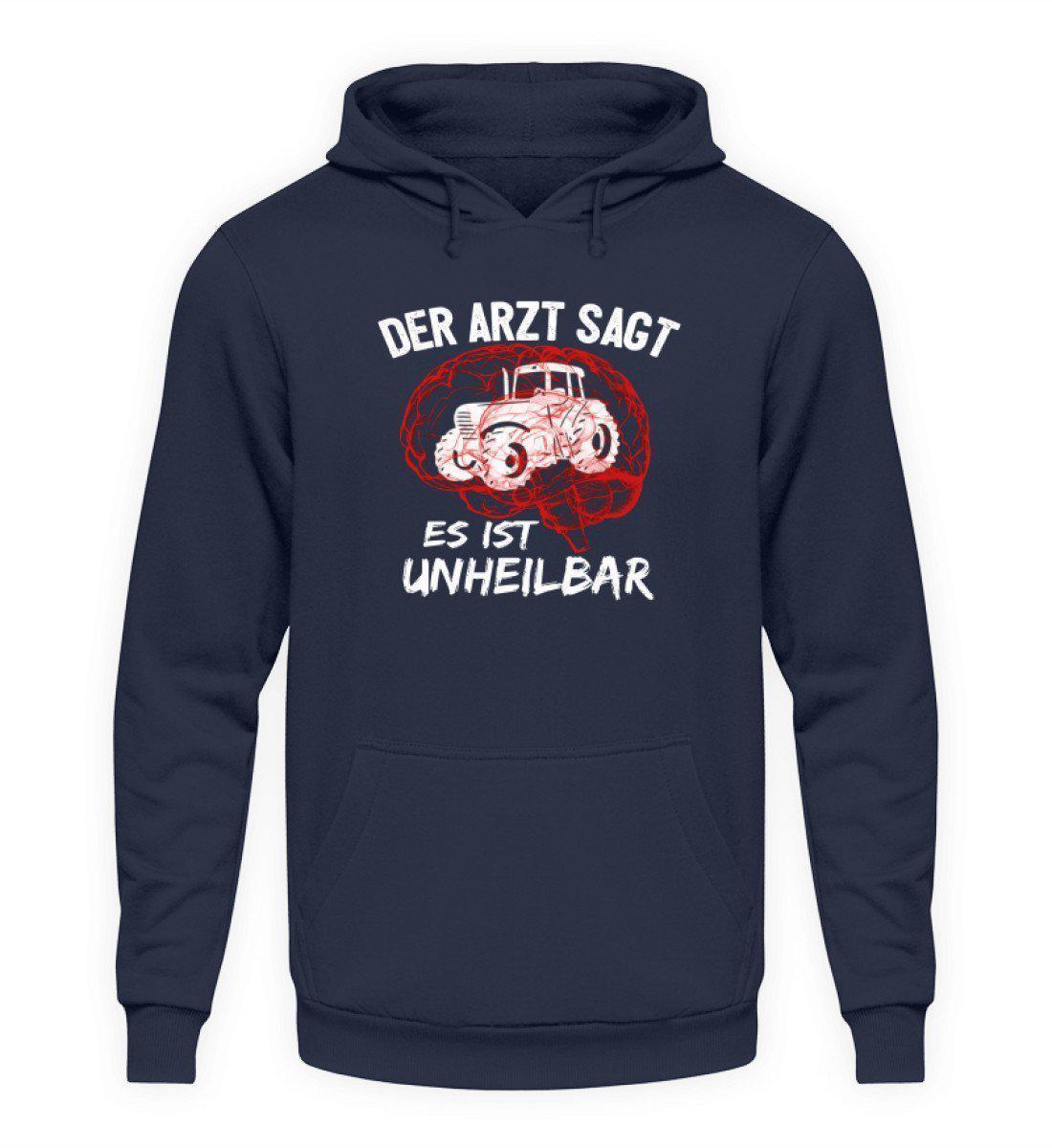 Traktor unheilbar Rot · Unisex Kapuzenpullover Hoodie-Unisex Hoodie-Oxford Navy-L-Agrarstarz