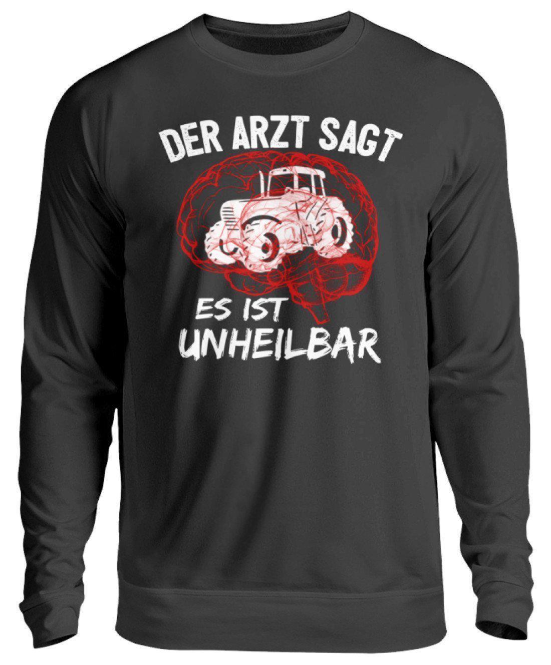 Traktor unheilbar Rot · Unisex Sweatshirt Pullover-Unisex Sweatshirt-Jet Black-S-Agrarstarz