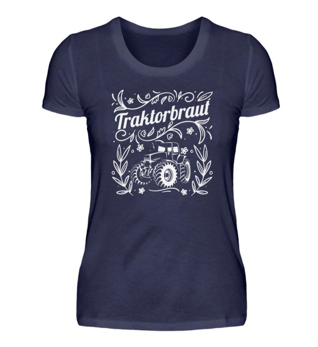 Traktorbraut · Damen T-Shirt-Damen Basic T-Shirt-Navy-S-Agrarstarz