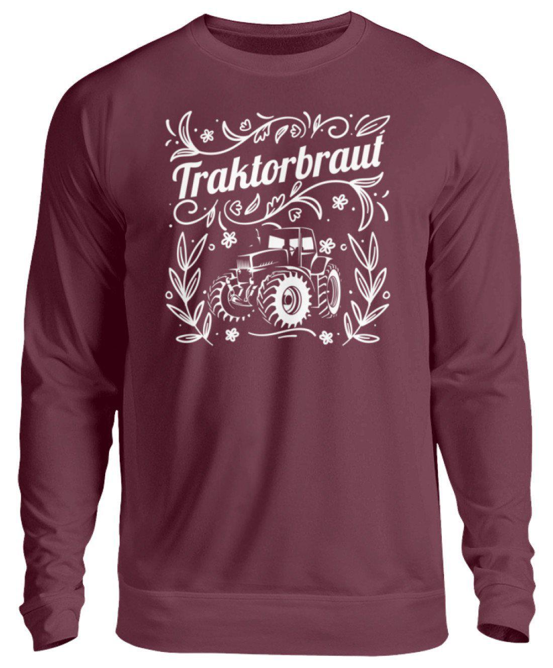 Traktorbraut · Unisex Sweatshirt Pullover-Unisex Sweatshirt-Burgundy-S-Agrarstarz