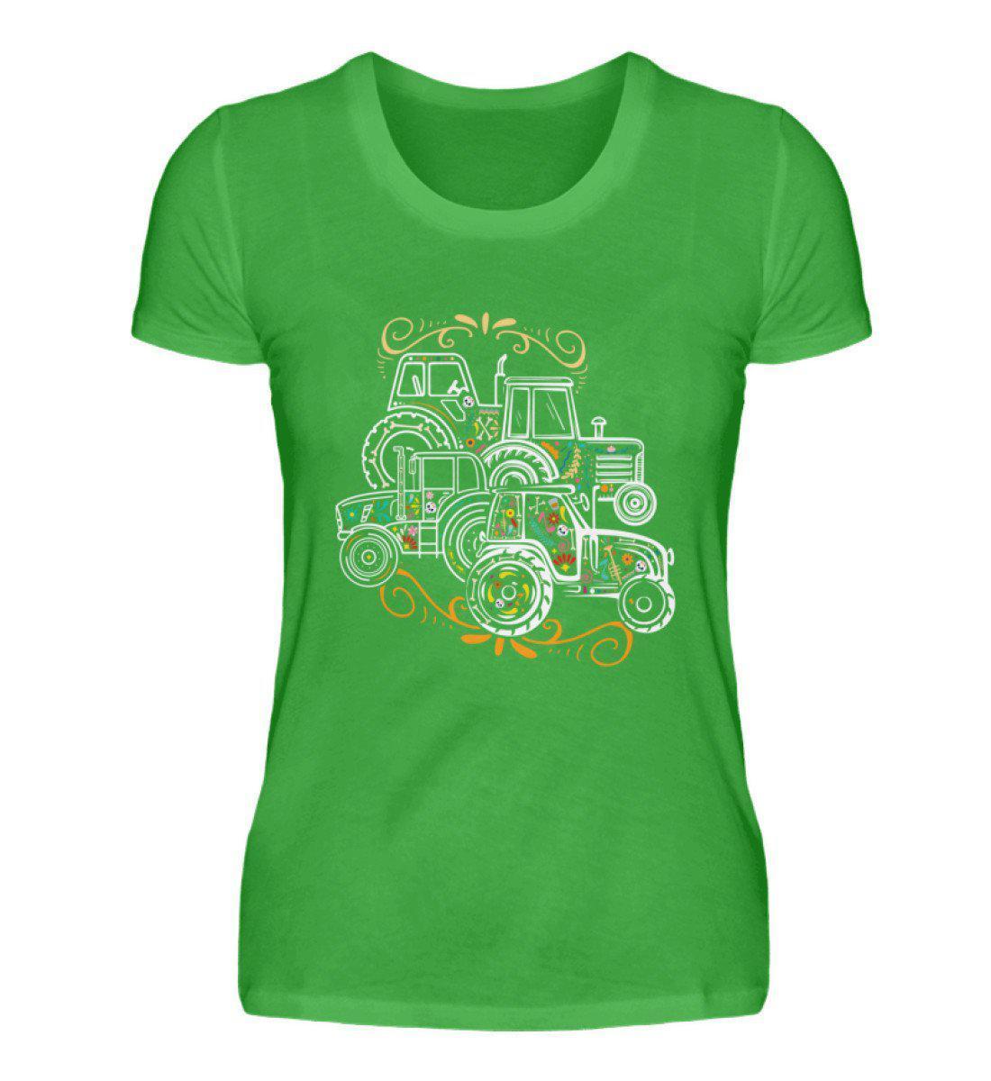 Traktoren Colorful · Damen T-Shirt-Damen Basic T-Shirt-Green Apple-S-Agrarstarz