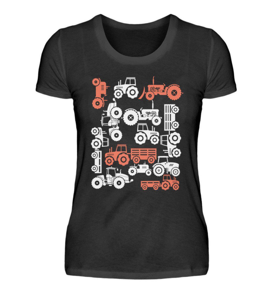 Traktoren Simple Symbole · Damen T-Shirt-Damen Basic T-Shirt-Black-S-Agrarstarz