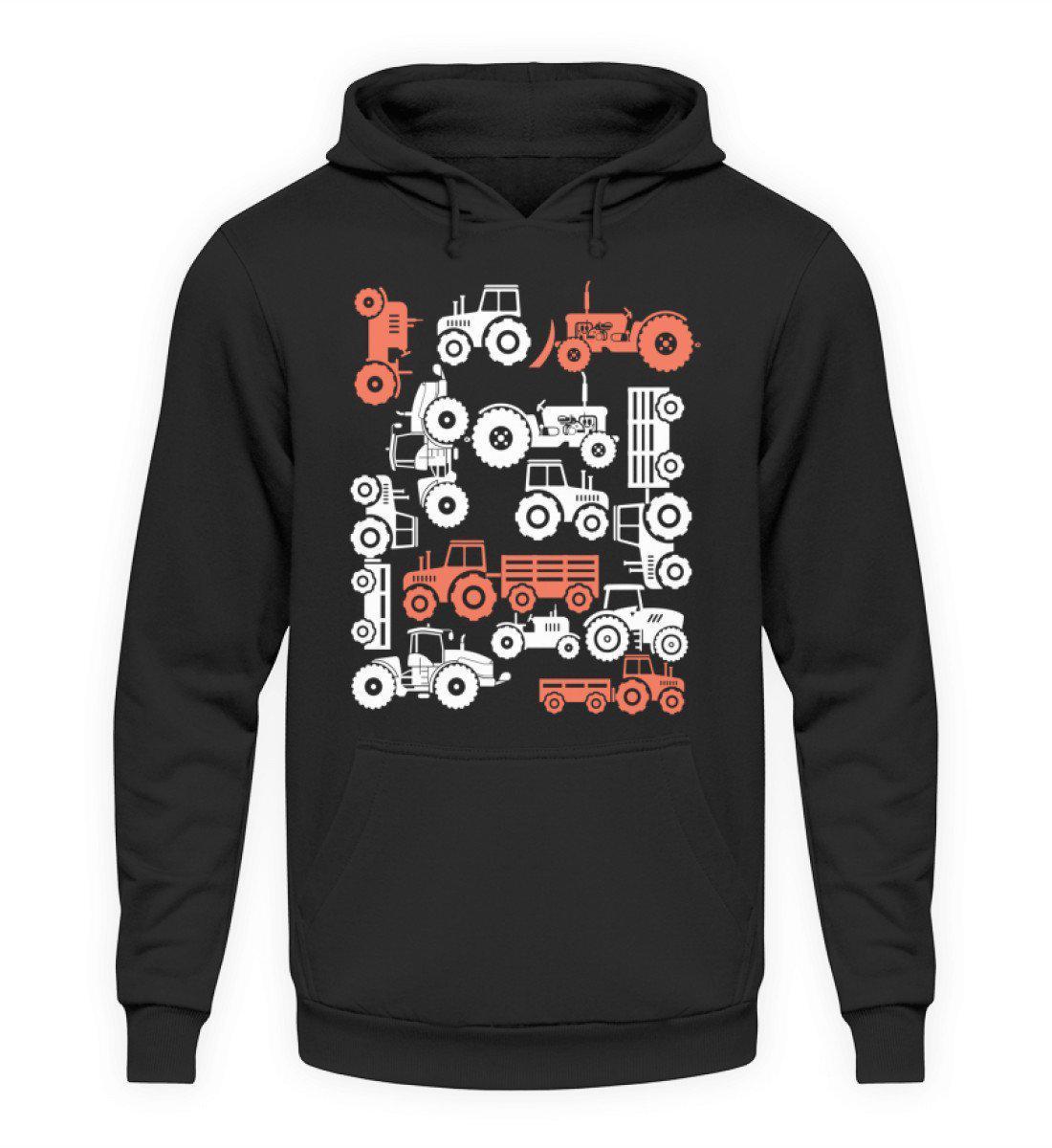 Traktoren Simple Symbole · Unisex Kapuzenpullover Hoodie-Unisex Hoodie-Jet Black-S-Agrarstarz