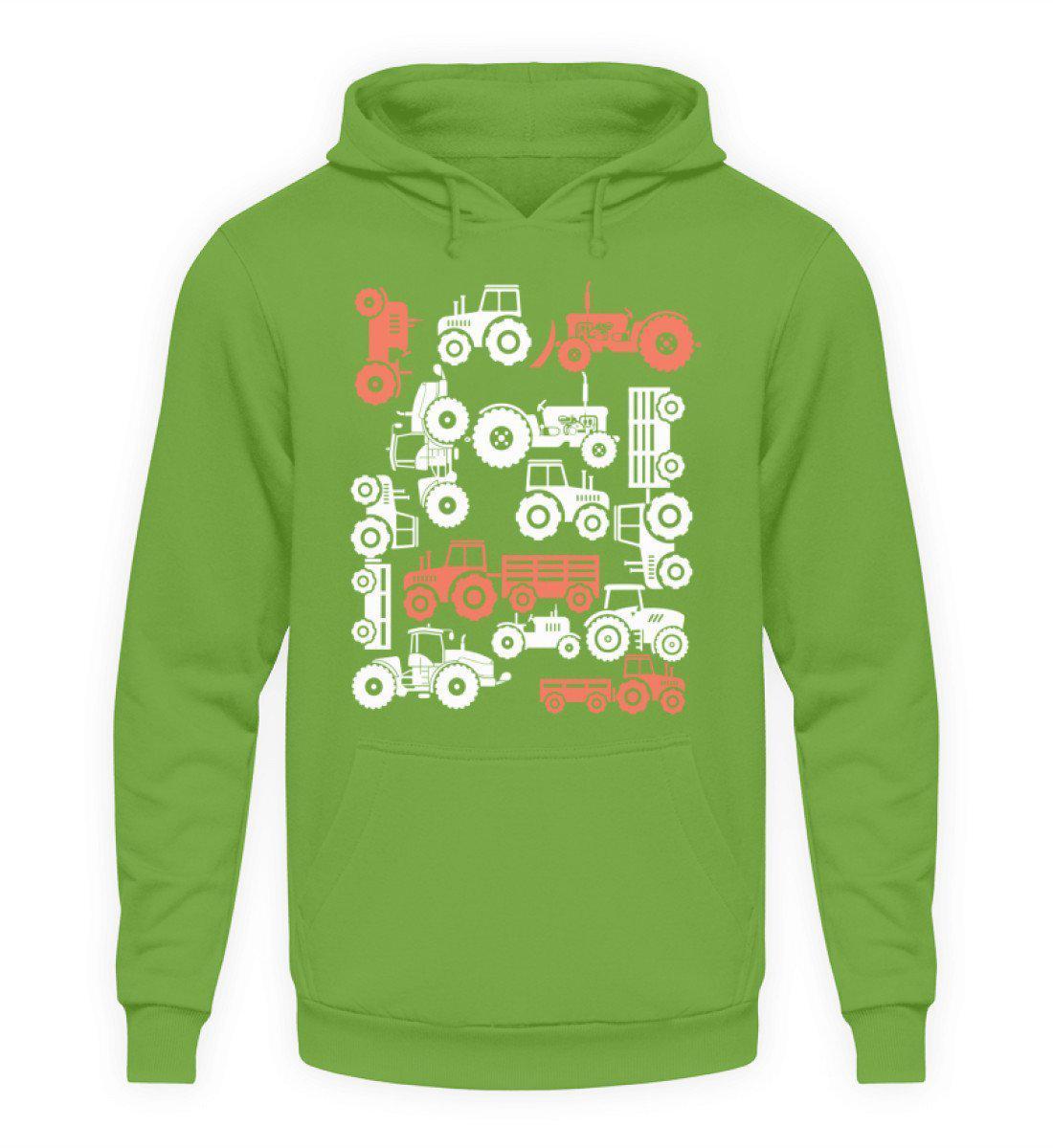 Traktoren Simple Symbole · Unisex Kapuzenpullover Hoodie-Unisex Hoodie-LimeGreen-S-Agrarstarz