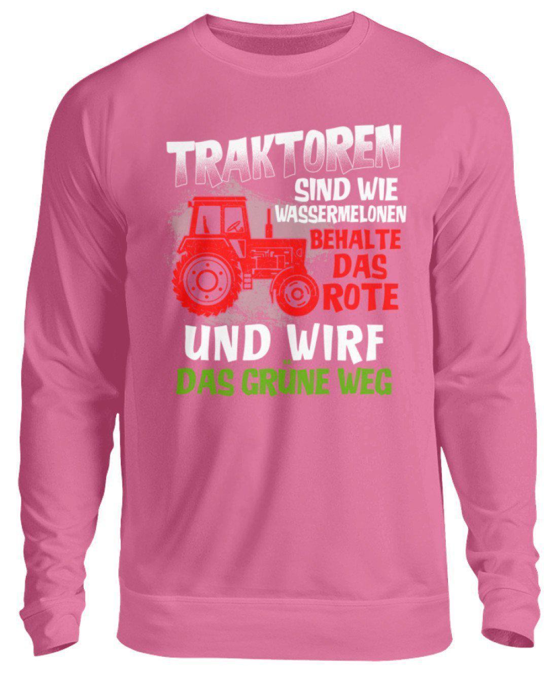 Traktoren sind wie Wassermelonen · Unisex Sweatshirt Pullover-Unisex Sweatshirt-Candyfloss Pink-S-Agrarstarz