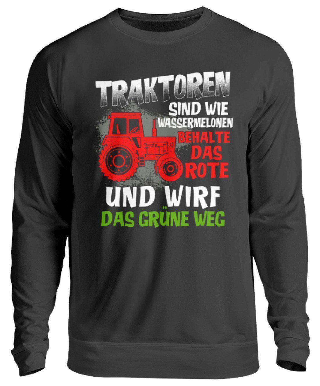 Traktoren sind wie Wassermelonen · Unisex Sweatshirt Pullover-Unisex Sweatshirt-Jet Black-S-Agrarstarz