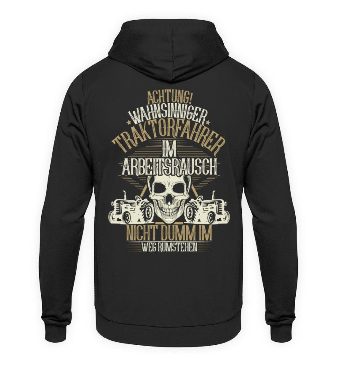 Traktorfahrer im Arbeitsrausch · Unisex Kapuzenpullover Hoodie-Unisex Hoodie-Deep Black-XS-Agrarstarz