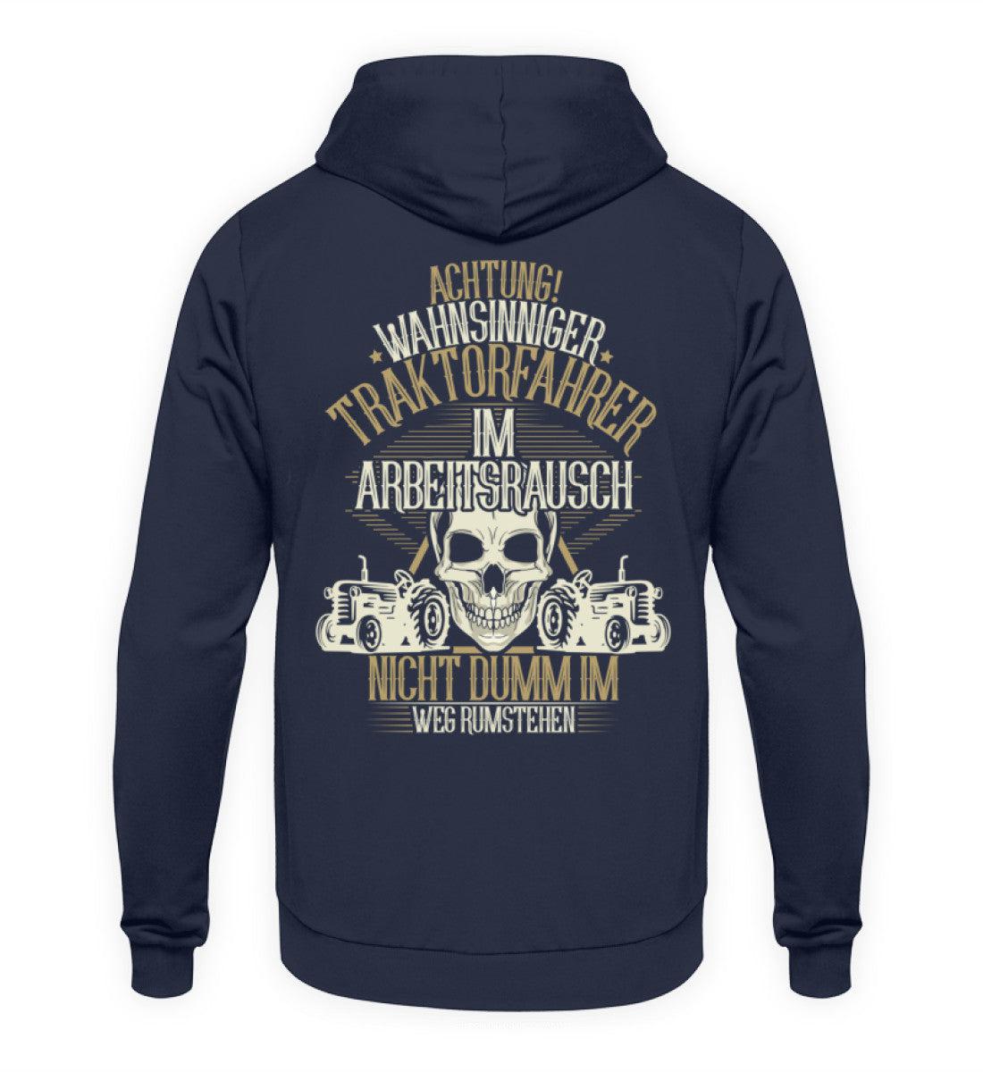 Traktorfahrer im Arbeitsrausch · Unisex Kapuzenpullover Hoodie-Unisex Hoodie-Oxford Navy-S-Agrarstarz