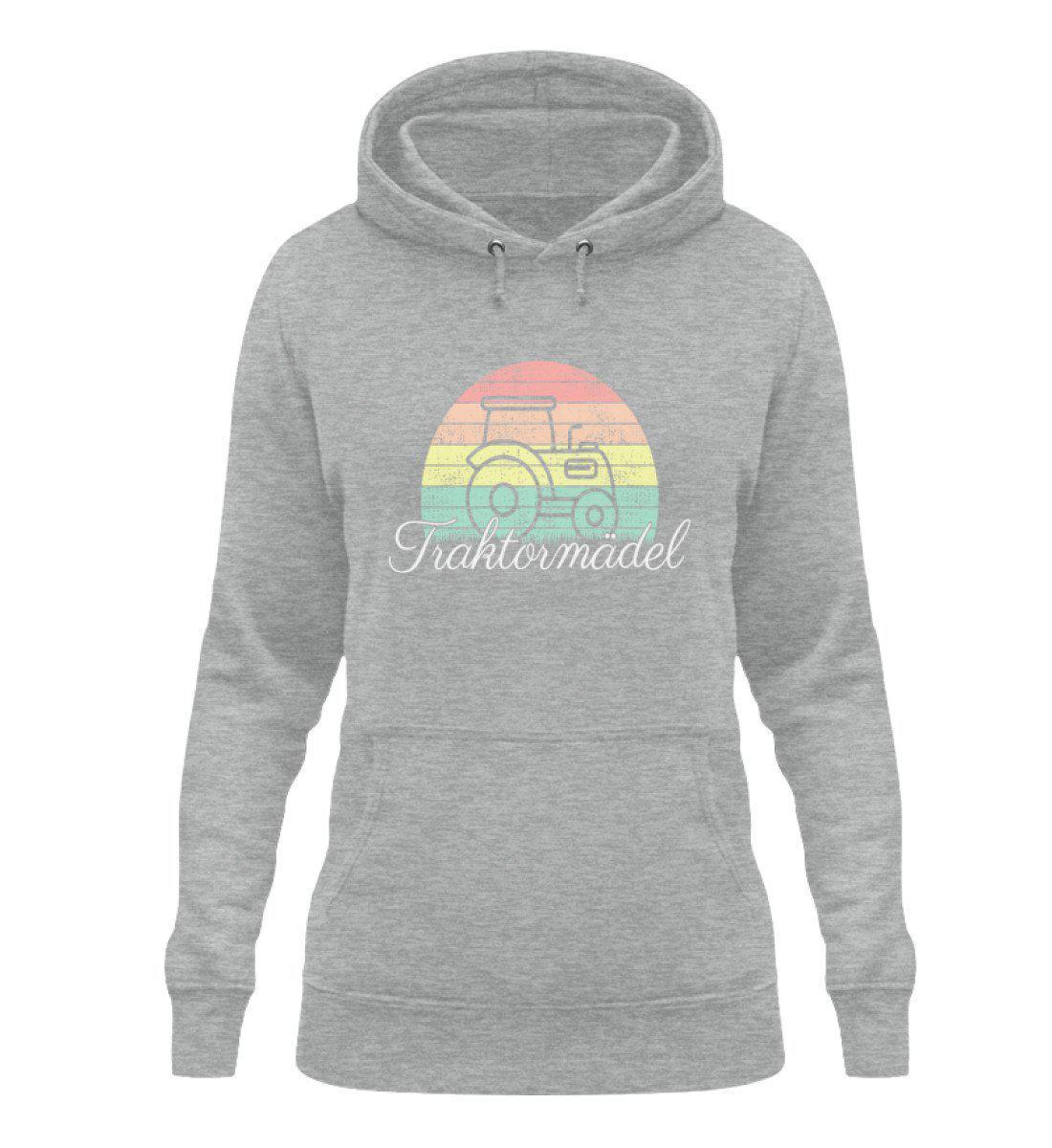 Traktormädel Retro · Damen Hoodie-Damen Hoodie-Heather Sport Grey-XS-Agrarstarz