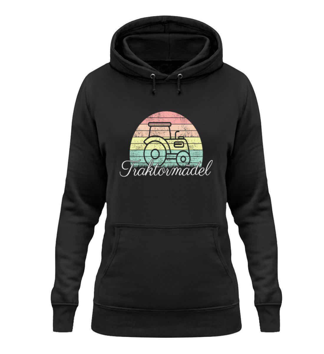 Traktormädel Retro · Damen Hoodie-Damen Hoodie-Jet Black-XS-Agrarstarz