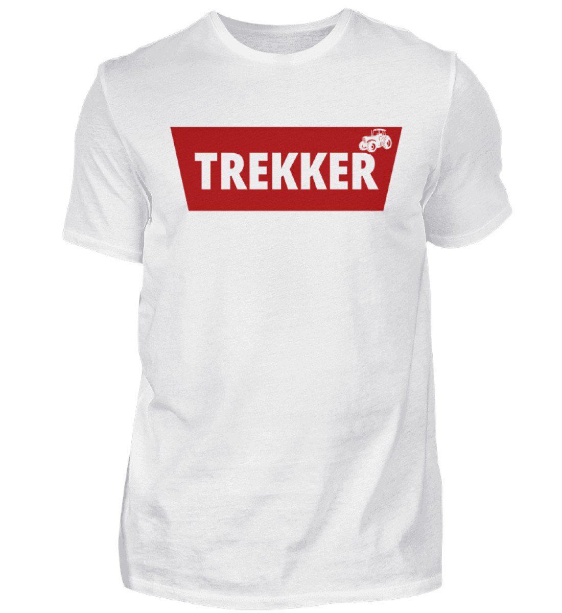 Trekker Batch rot · Herren T-Shirt-Herren Basic T-Shirt-White-S-Agrarstarz