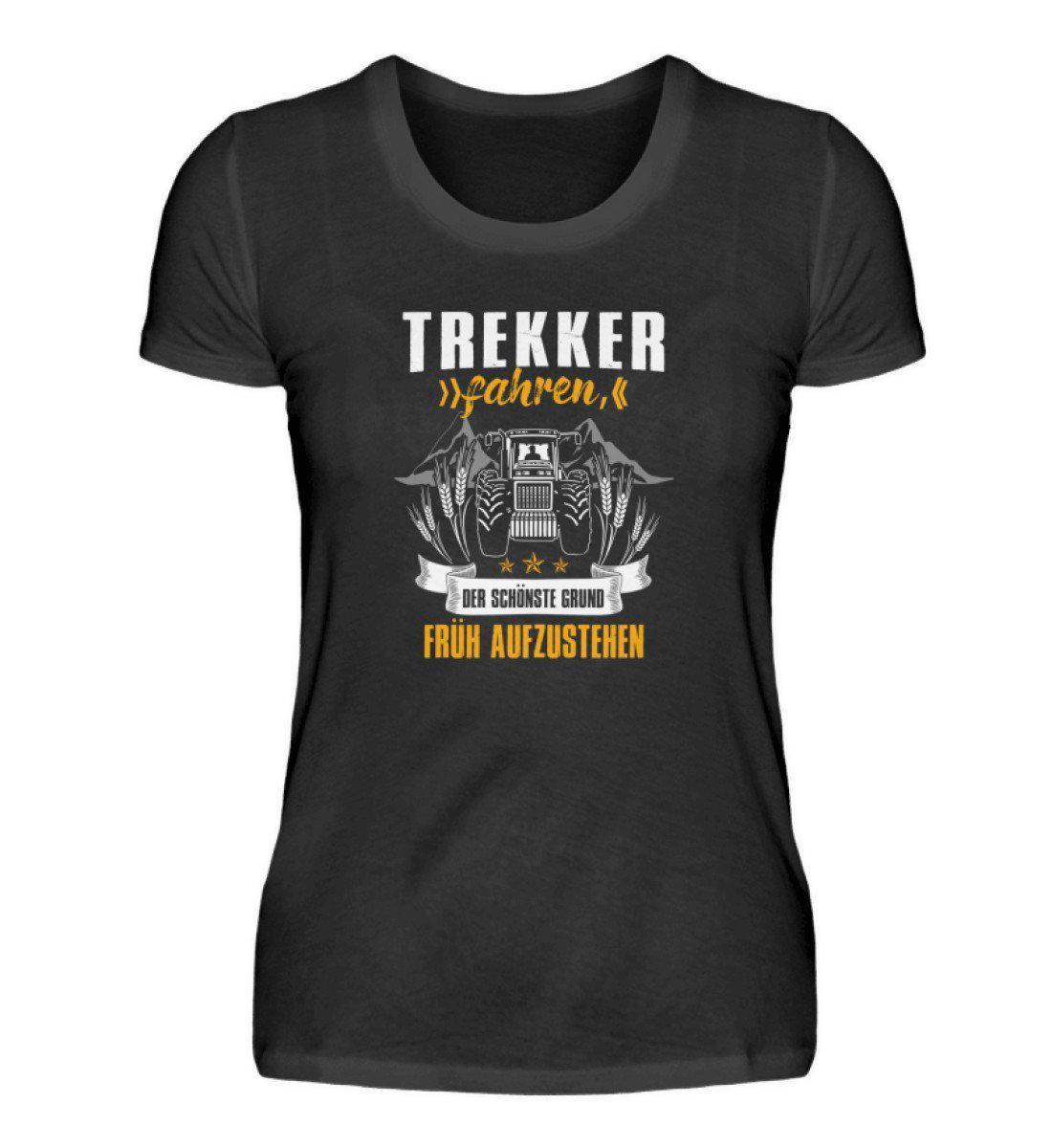 Trekker fahren · Damen T-Shirt-Damen Basic T-Shirt-Black-S-Agrarstarz
