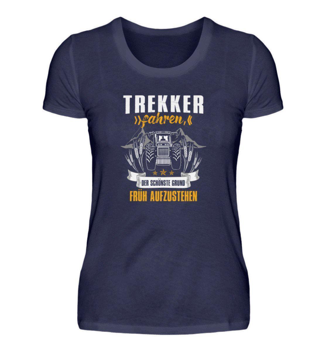Trekker fahren · Damen T-Shirt-Damen Basic T-Shirt-Navy-S-Agrarstarz