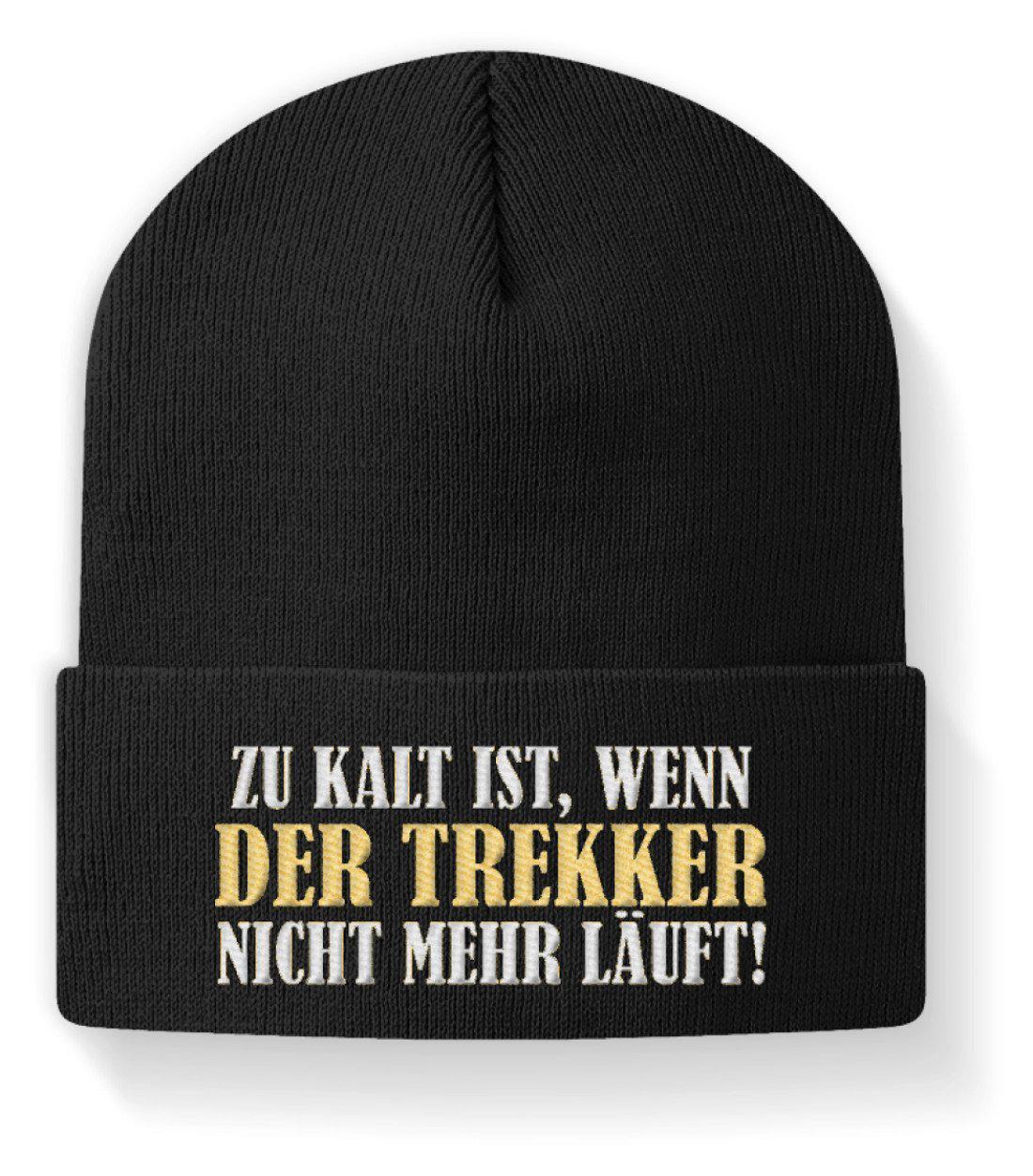 Trekker zu kalt · Beanie Mütze-Beanie mit Stick-Black-M-Agrarstarz