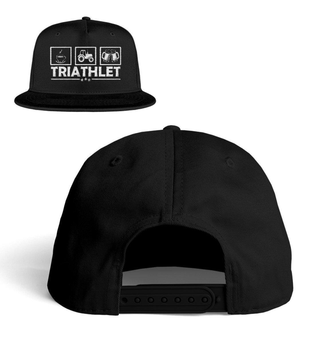 Triathlet · Bestickte Snapback Mütze-Snapback mit Stick-Black-Einheitsgröße-Agrarstarz