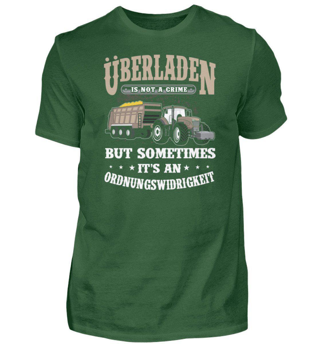 Überladen is not a crime · Herren T-Shirt-Herren Basic T-Shirt-Bottle Green-S-Agrarstarz