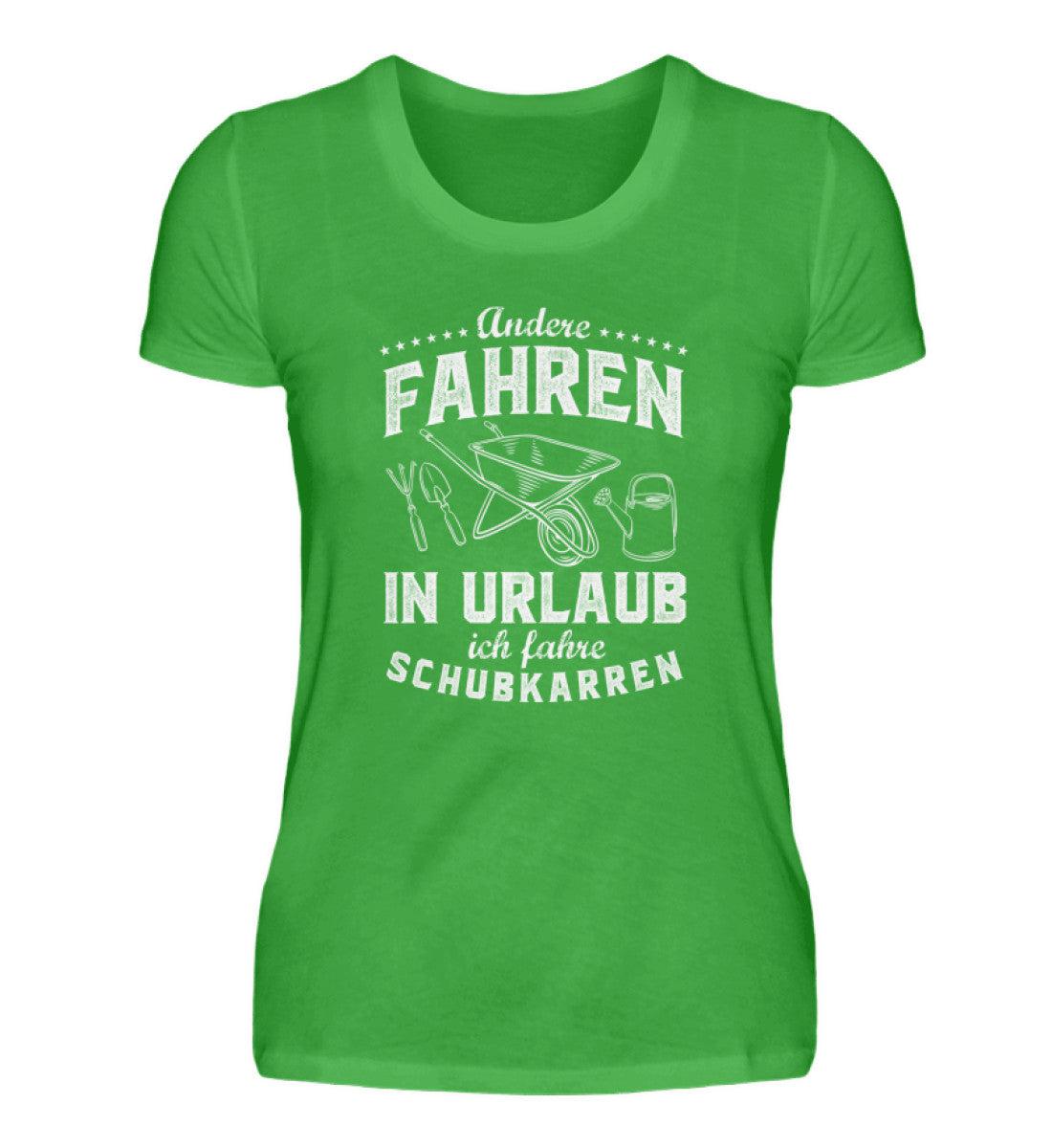 Urlaub Schubkarre · Damen T-Shirt-Damen Basic T-Shirt-Green Apple-S-Agrarstarz