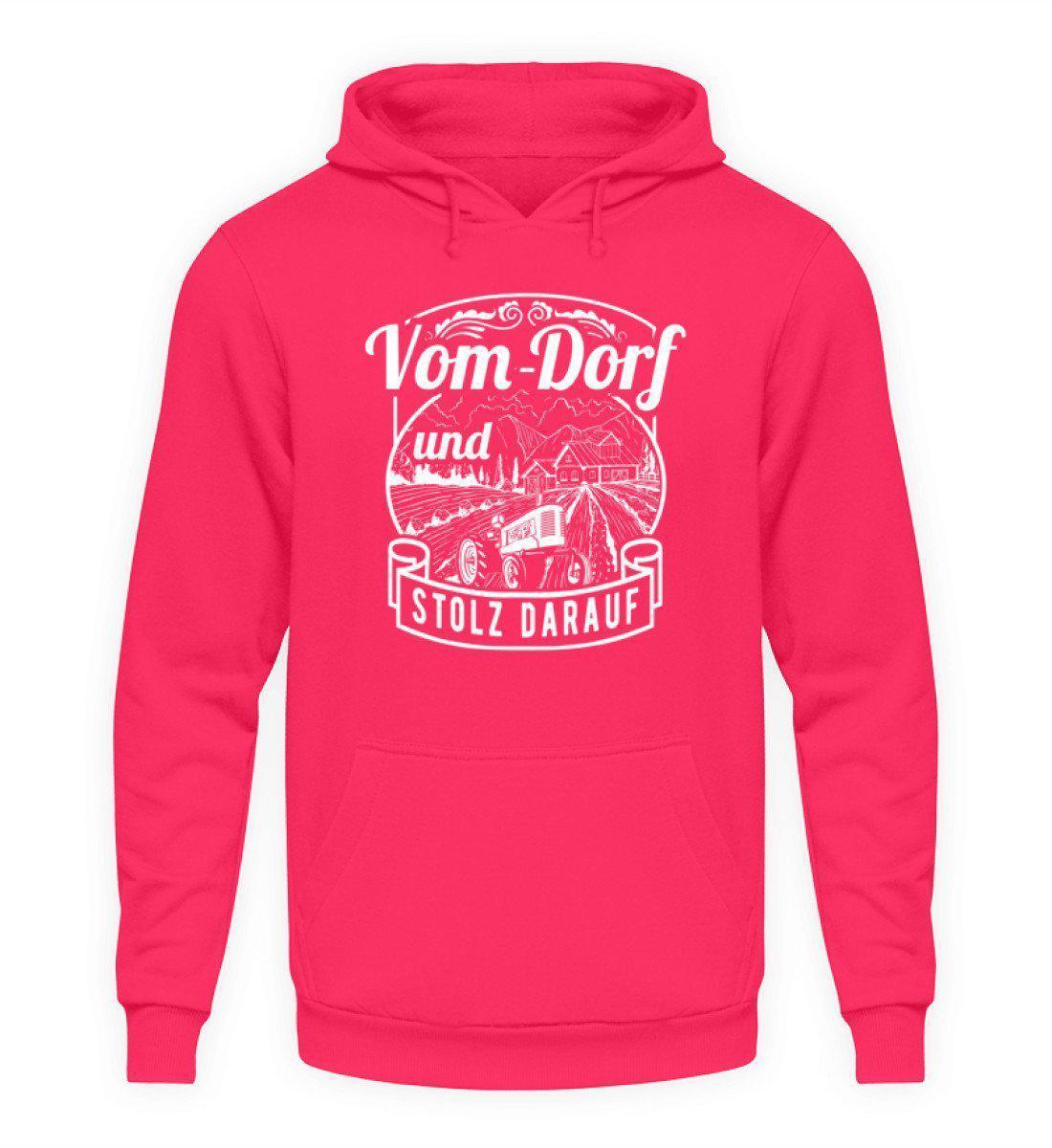 Vom Dorf und stolz · Unisex Kapuzenpullover Hoodie-Unisex Hoodie-Hot Pink-L-Agrarstarz