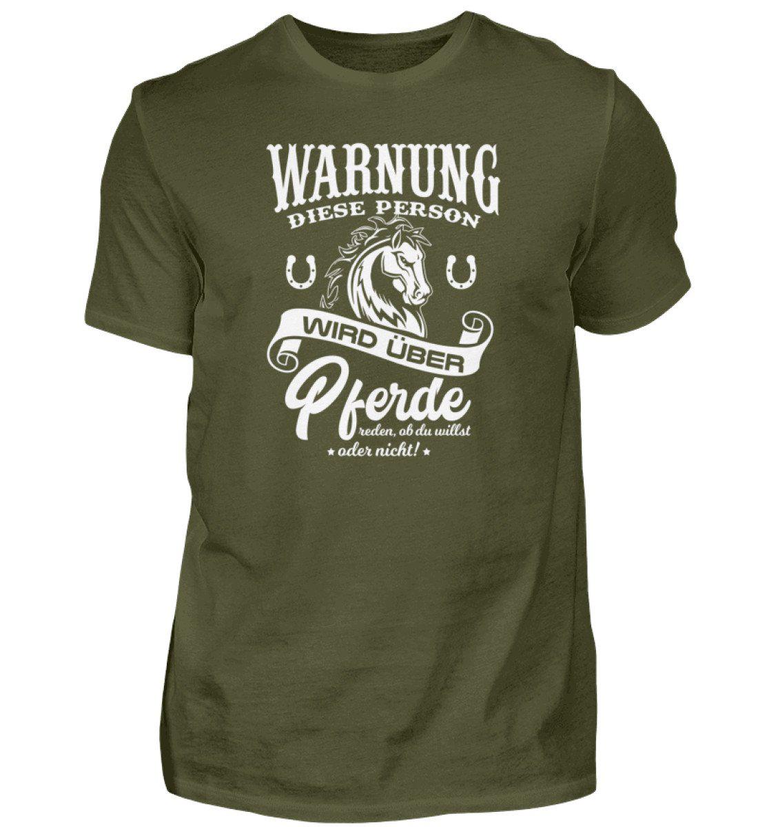 Warnung diese Person · Herren T-Shirt-Herren Basic T-Shirt-Urban Khaki-S-Agrarstarz