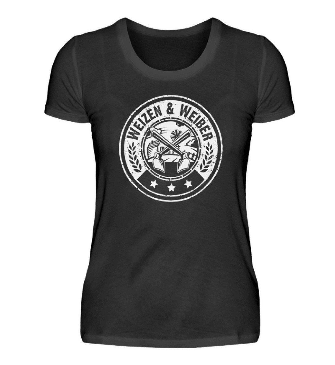 Weizen & Weiber · Damen T-Shirt-Damen Basic T-Shirt-Black-S-Agrarstarz