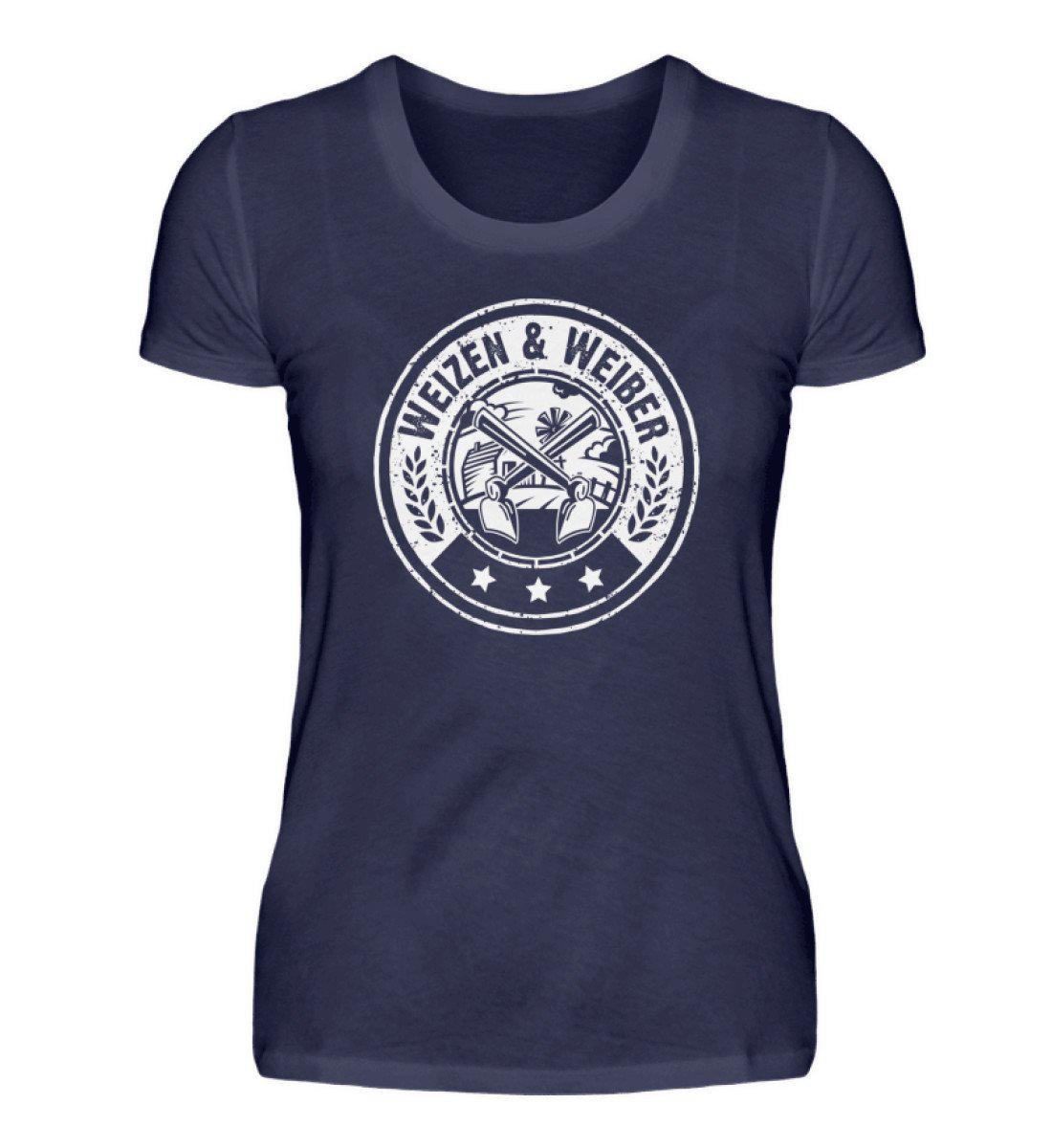 Weizen & Weiber · Damen T-Shirt-Damen Basic T-Shirt-Navy-S-Agrarstarz