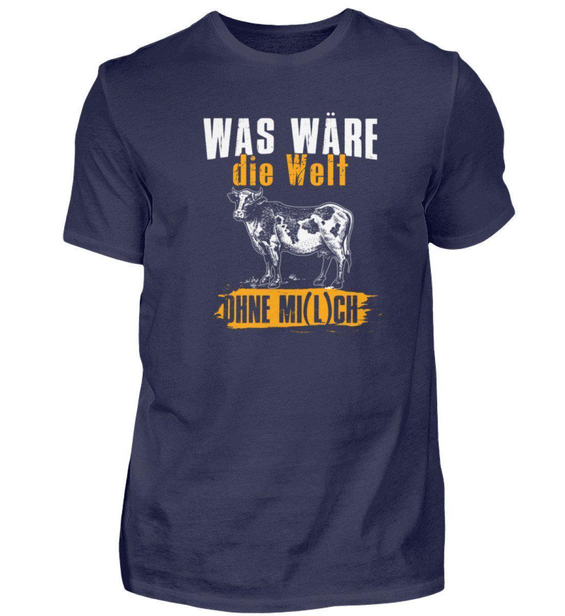 Welt ohne Kühe · Herren T-Shirt-Herren Basic T-Shirt-Navy-S-Agrarstarz