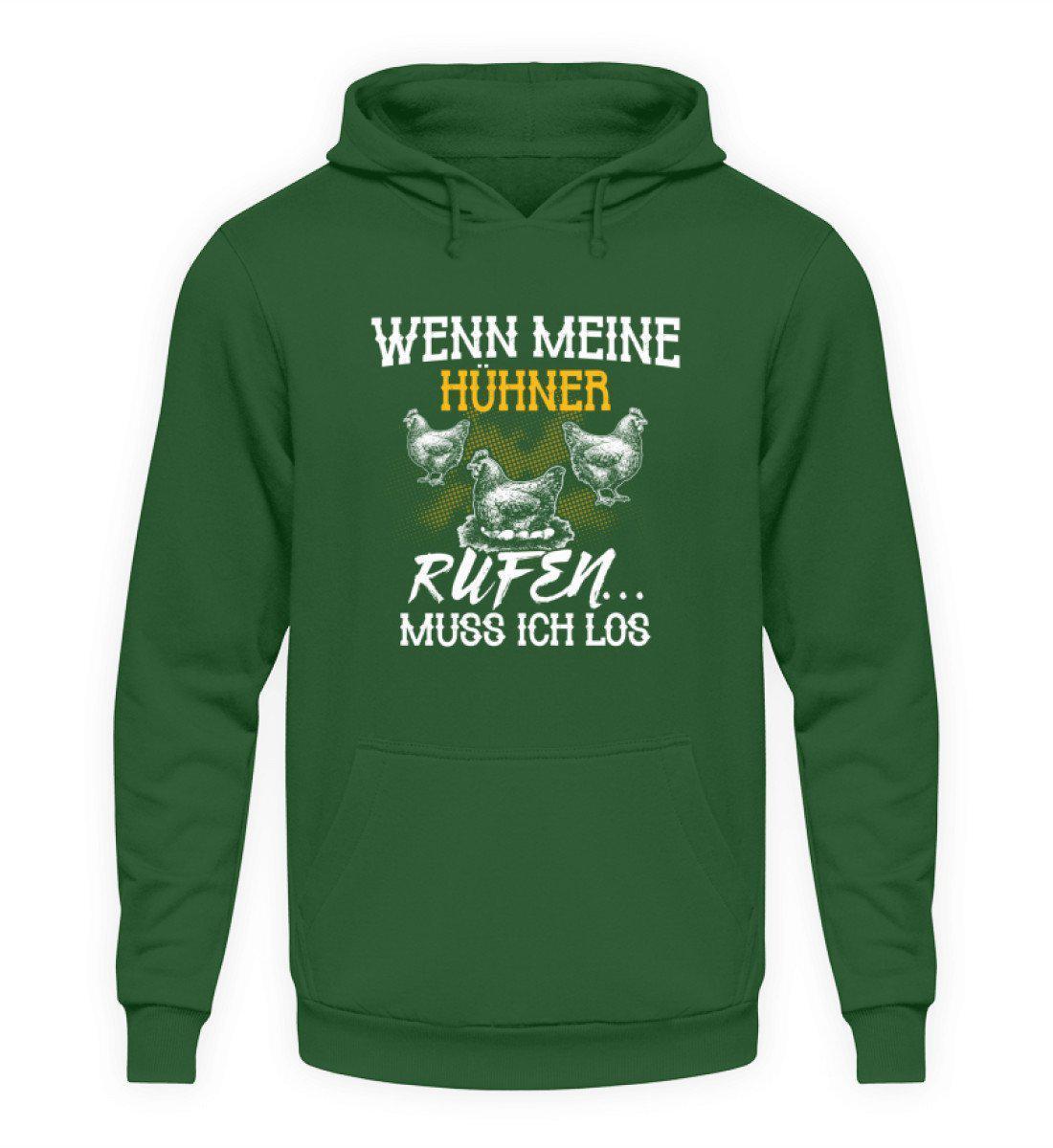 Wenn Hühner rufen · Unisex Kapuzenpullover Hoodie-Unisex Hoodie-Bottle Green-L-Agrarstarz