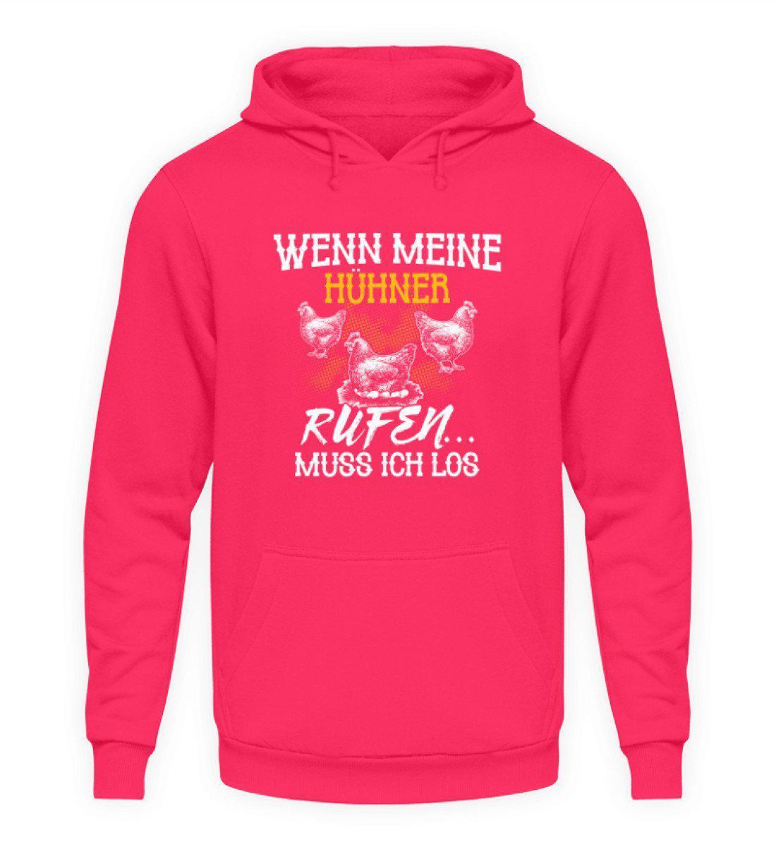 Wenn Hühner rufen · Unisex Kapuzenpullover Hoodie-Unisex Hoodie-Hot Pink-L-Agrarstarz