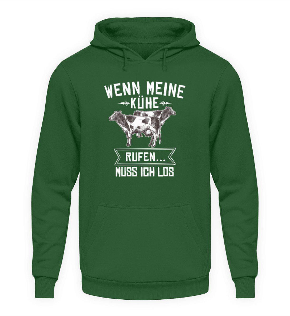 Wenn Kühe rufen · Unisex Kapuzenpullover Hoodie-Unisex Hoodie-Bottle Green-L-Agrarstarz