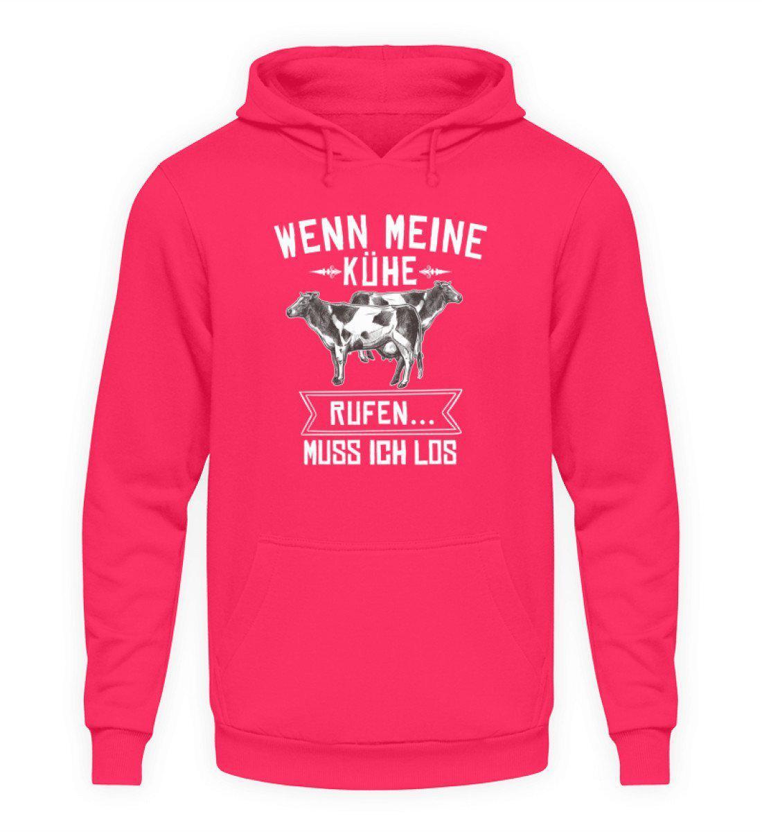 Wenn Kühe rufen · Unisex Kapuzenpullover Hoodie-Unisex Hoodie-Hot Pink-L-Agrarstarz