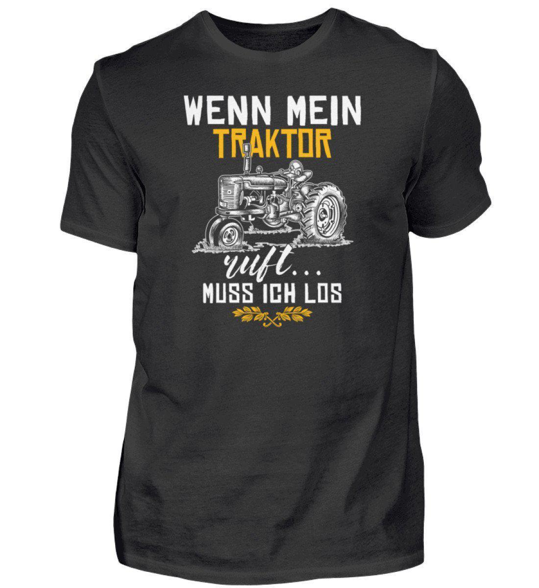Wenn Traktor ruft · Herren T-Shirt-Herren Basic T-Shirt-Black-S-Agrarstarz
