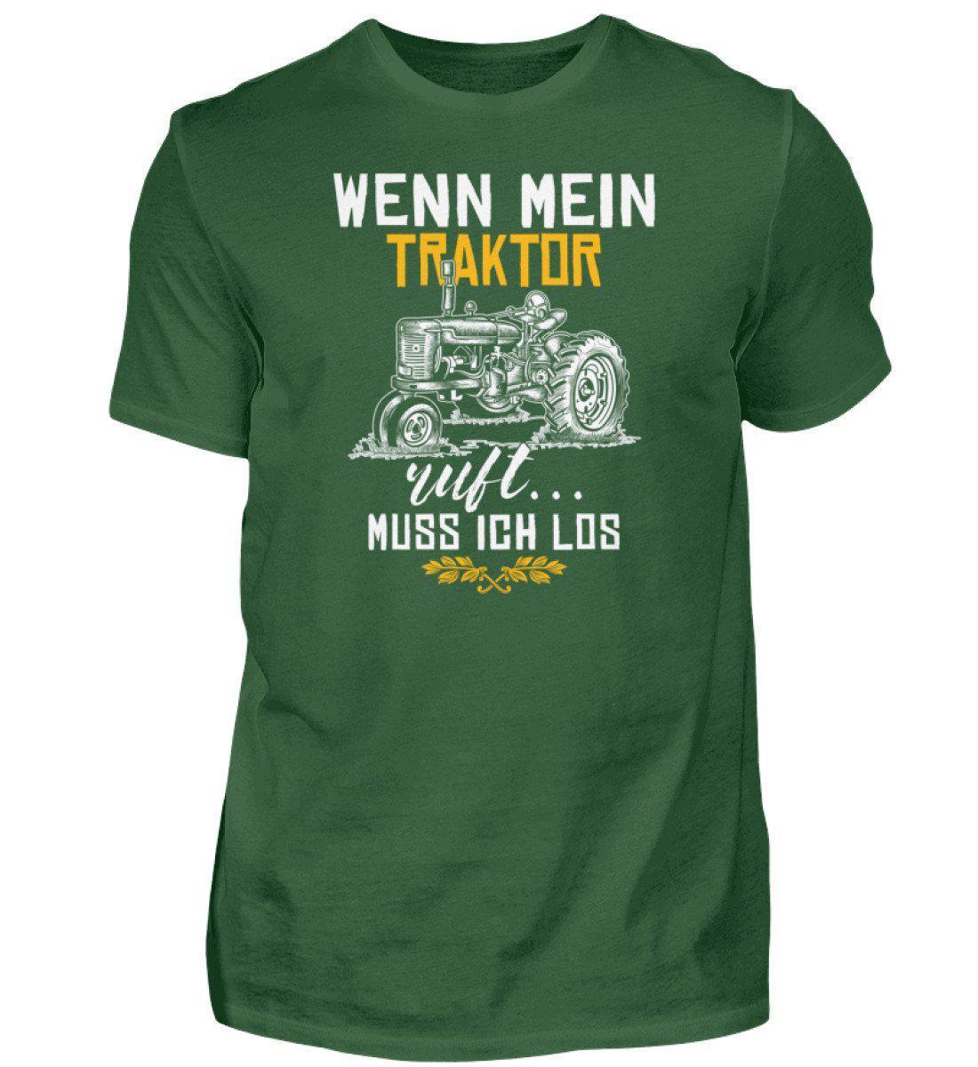 Wenn Traktor ruft · Herren T-Shirt-Herren Basic T-Shirt-Bottle Green-S-Agrarstarz
