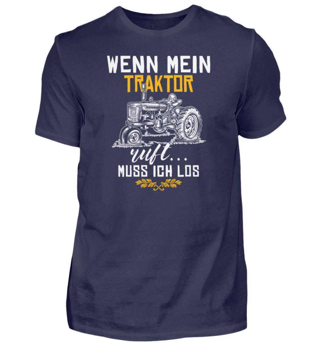 Wenn Traktor ruft · Herren T-Shirt-Herren Basic T-Shirt-Navy-S-Agrarstarz