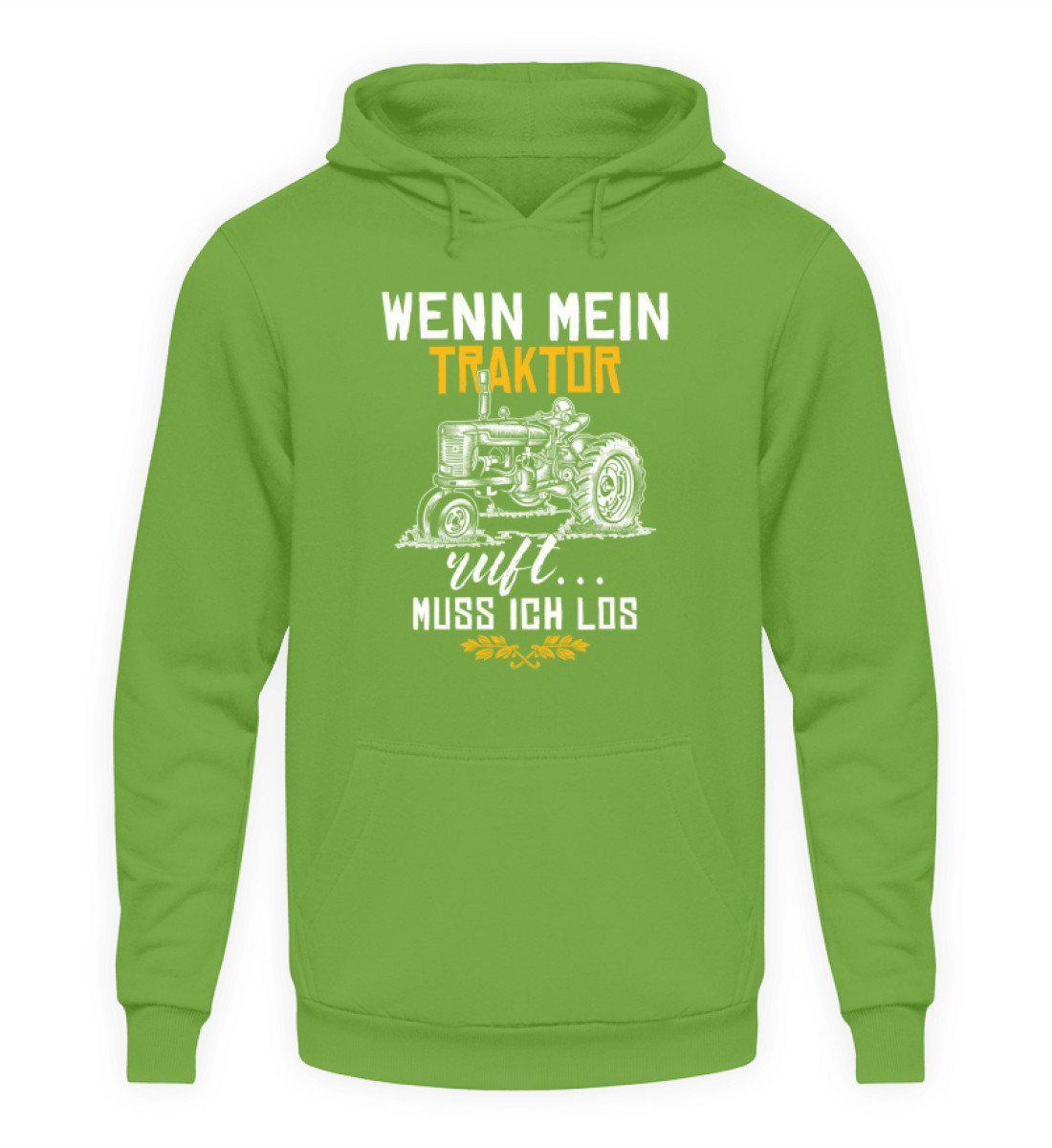 Wenn Traktor ruft · Unisex Kapuzenpullover Hoodie-Unisex Hoodie-LimeGreen-L-Agrarstarz