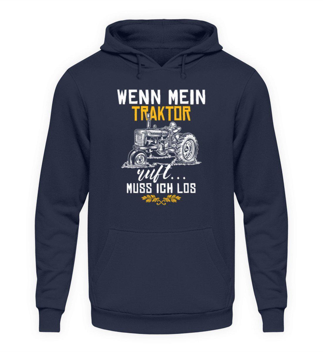 Wenn Traktor ruft · Unisex Kapuzenpullover Hoodie-Unisex Hoodie-Oxford Navy-L-Agrarstarz