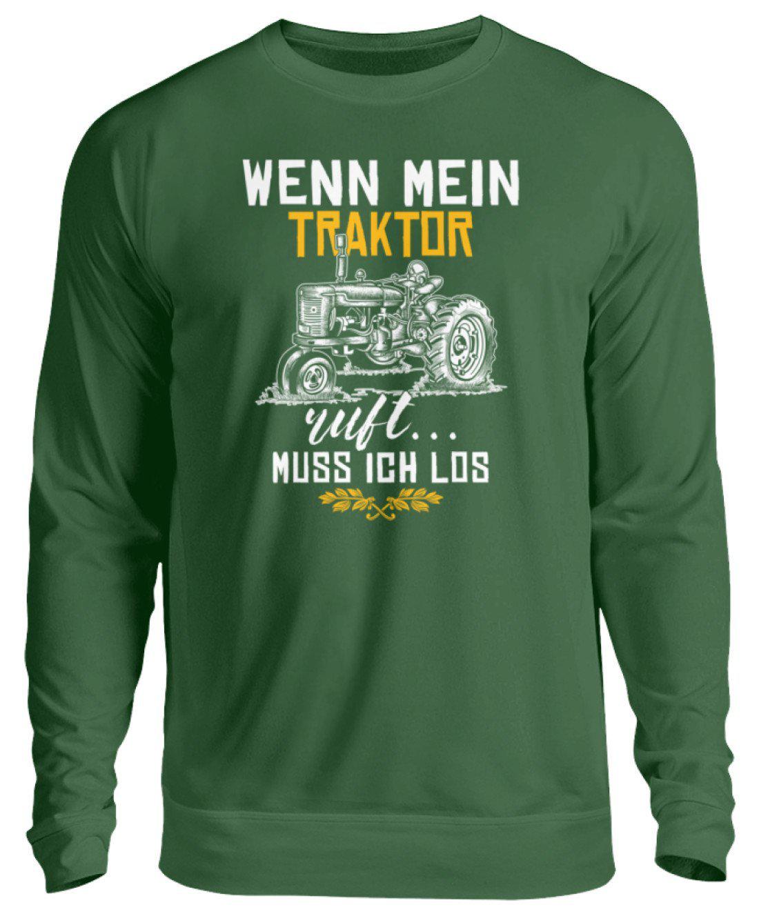 Wenn Traktor ruft · Unisex Sweatshirt Pullover-Unisex Sweatshirt-Bottle Green-S-Agrarstarz