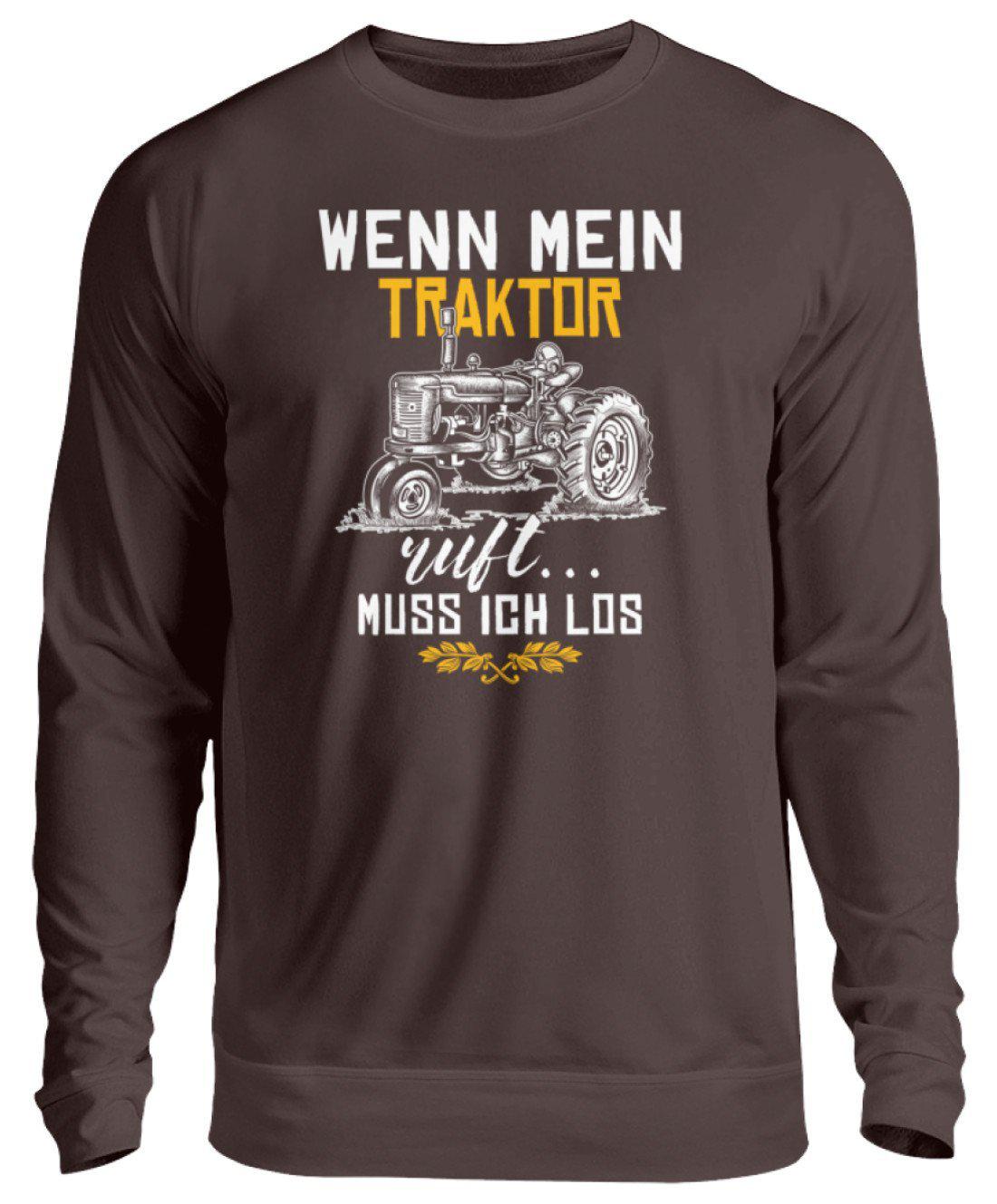 Wenn Traktor ruft · Unisex Sweatshirt Pullover-Unisex Sweatshirt-Hot Chocolate-S-Agrarstarz