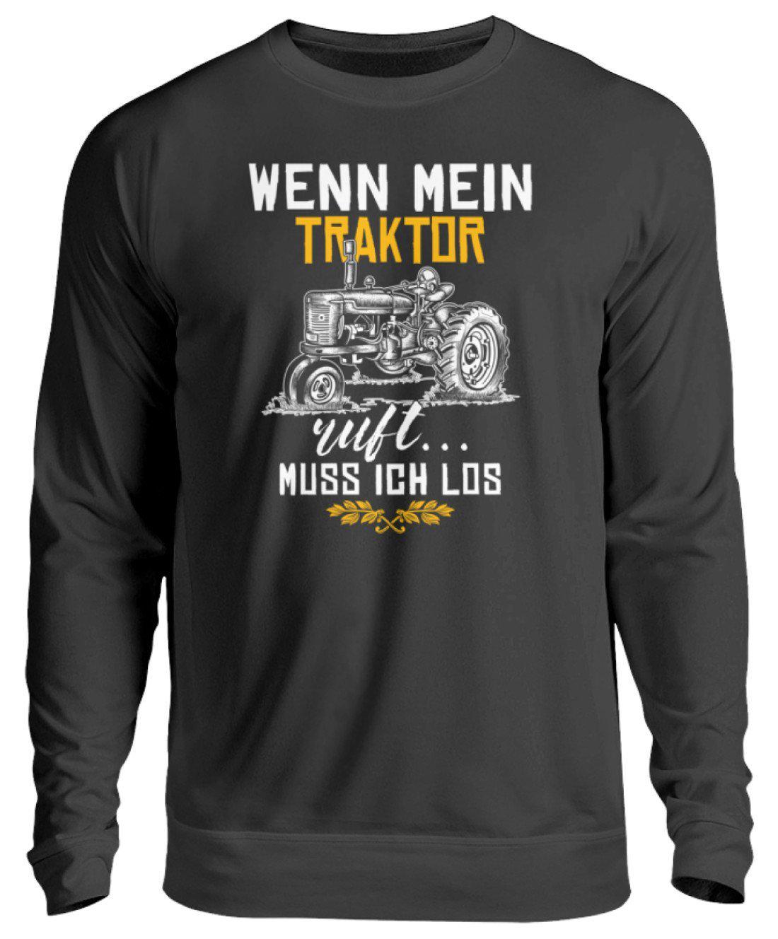 Wenn Traktor ruft · Unisex Sweatshirt Pullover-Unisex Sweatshirt-Jet Black-S-Agrarstarz