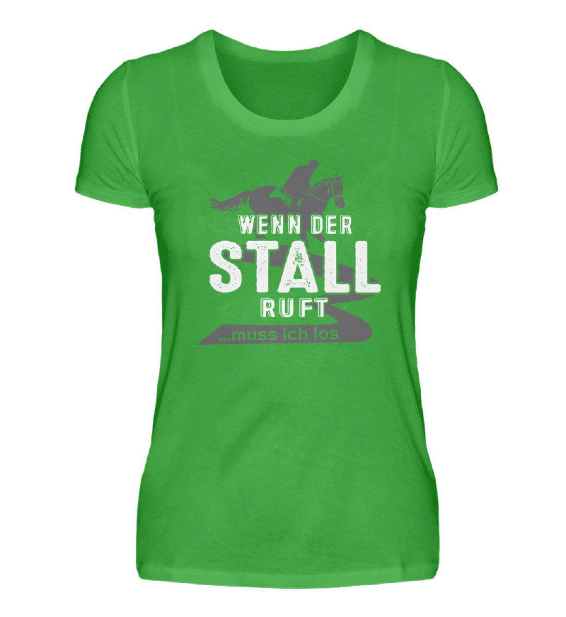 Wenn der Stall ruft · Damen T-Shirt-Damen Basic T-Shirt-Green Apple-S-Agrarstarz