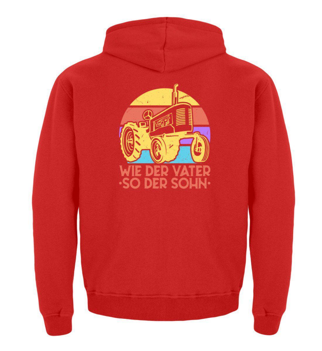 Wie der Vater so der Sohn · Kinder Kapuzenpullover Hoodie-Kinder Hoodie-Fire Red-12/14 (152/164)-Agrarstarz
