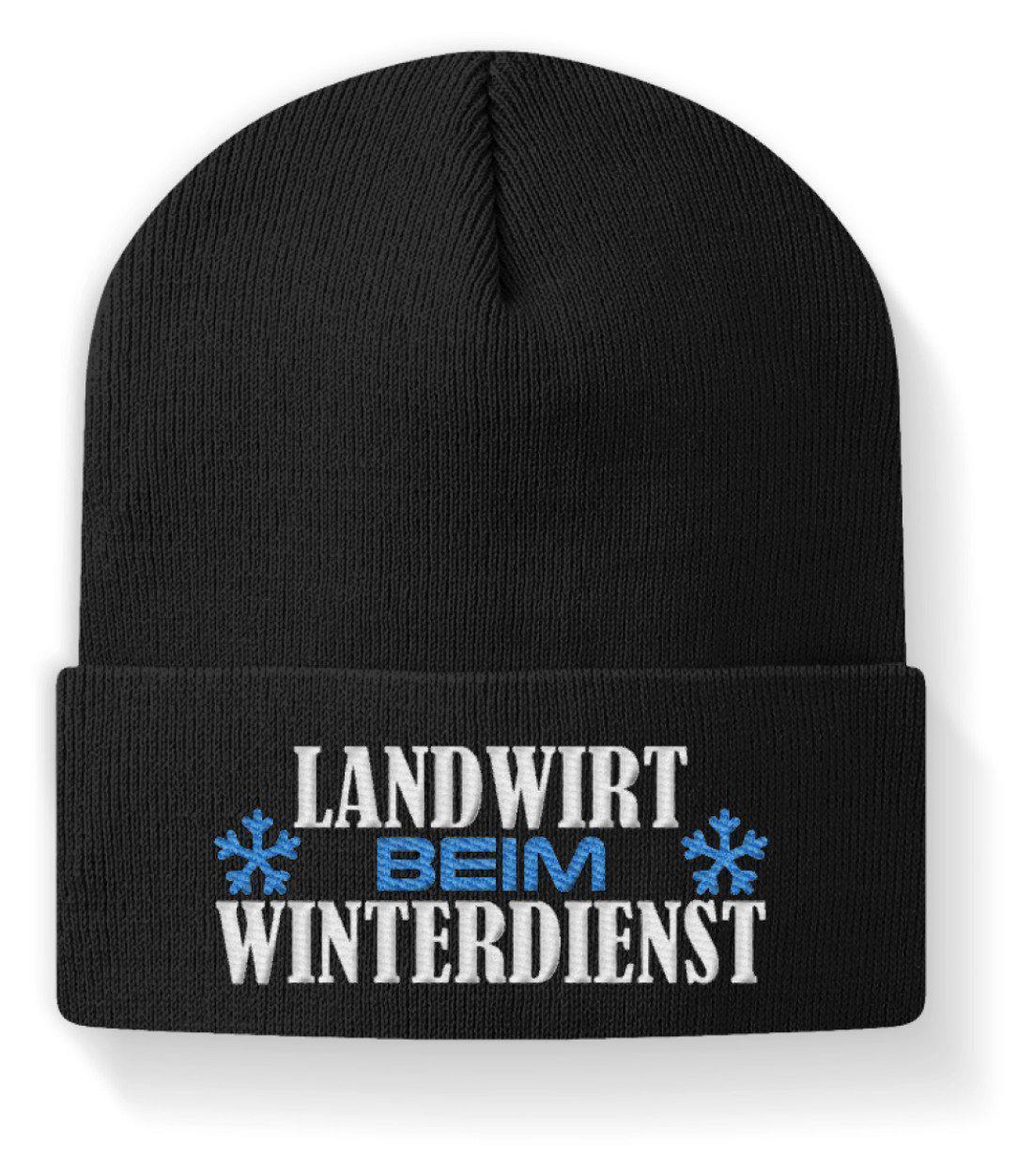 Winterdienst Landwirt · Beanie Mütze-Beanie mit Stick-Black-M-Agrarstarz