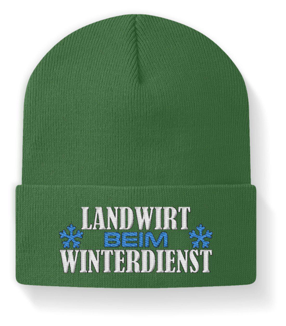 Winterdienst Landwirt · Beanie Mütze-Beanie mit Stick-Moss Green-M-Agrarstarz