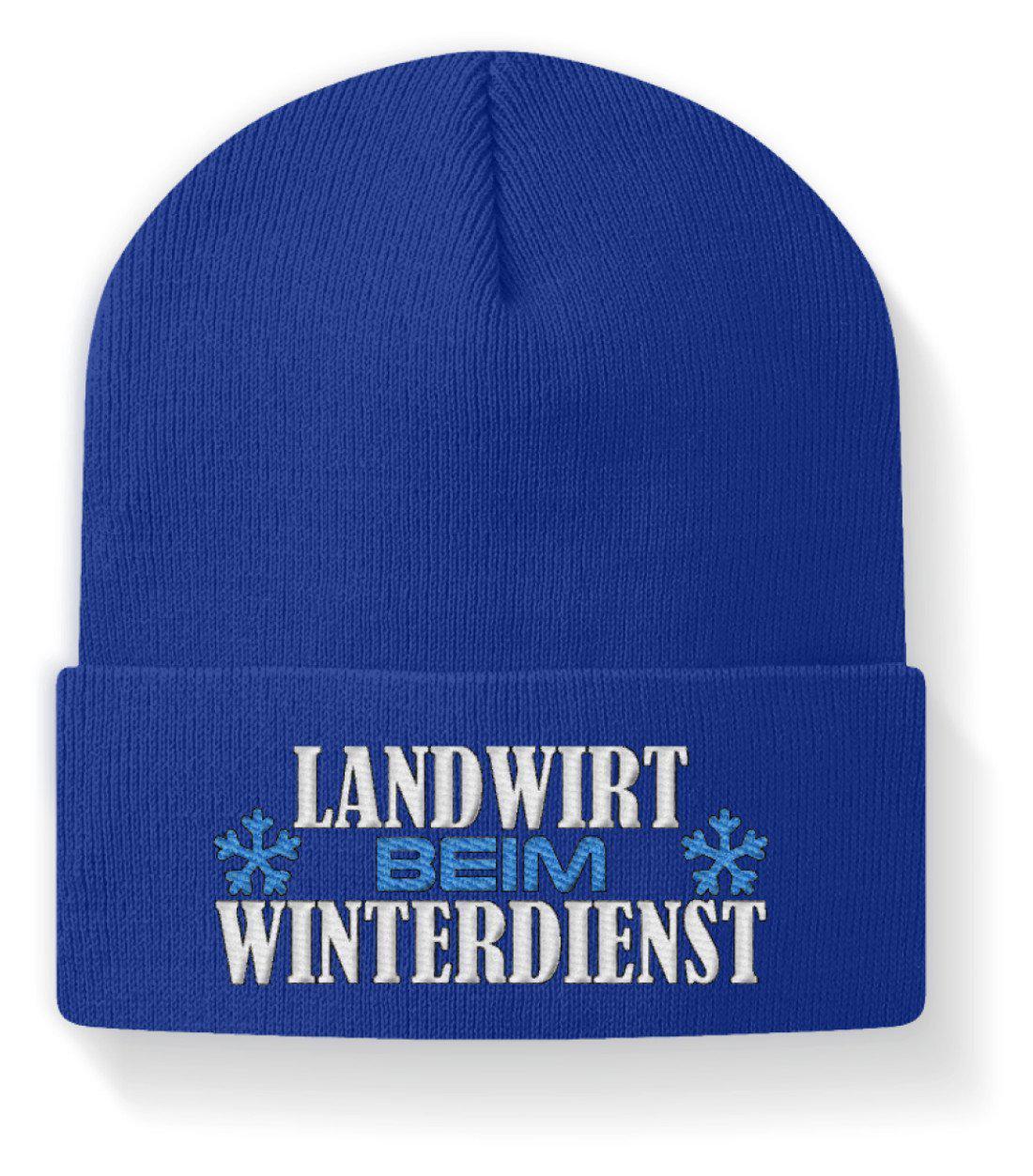 Winterdienst Landwirt · Beanie Mütze-Beanie mit Stick-Royal-M-Agrarstarz