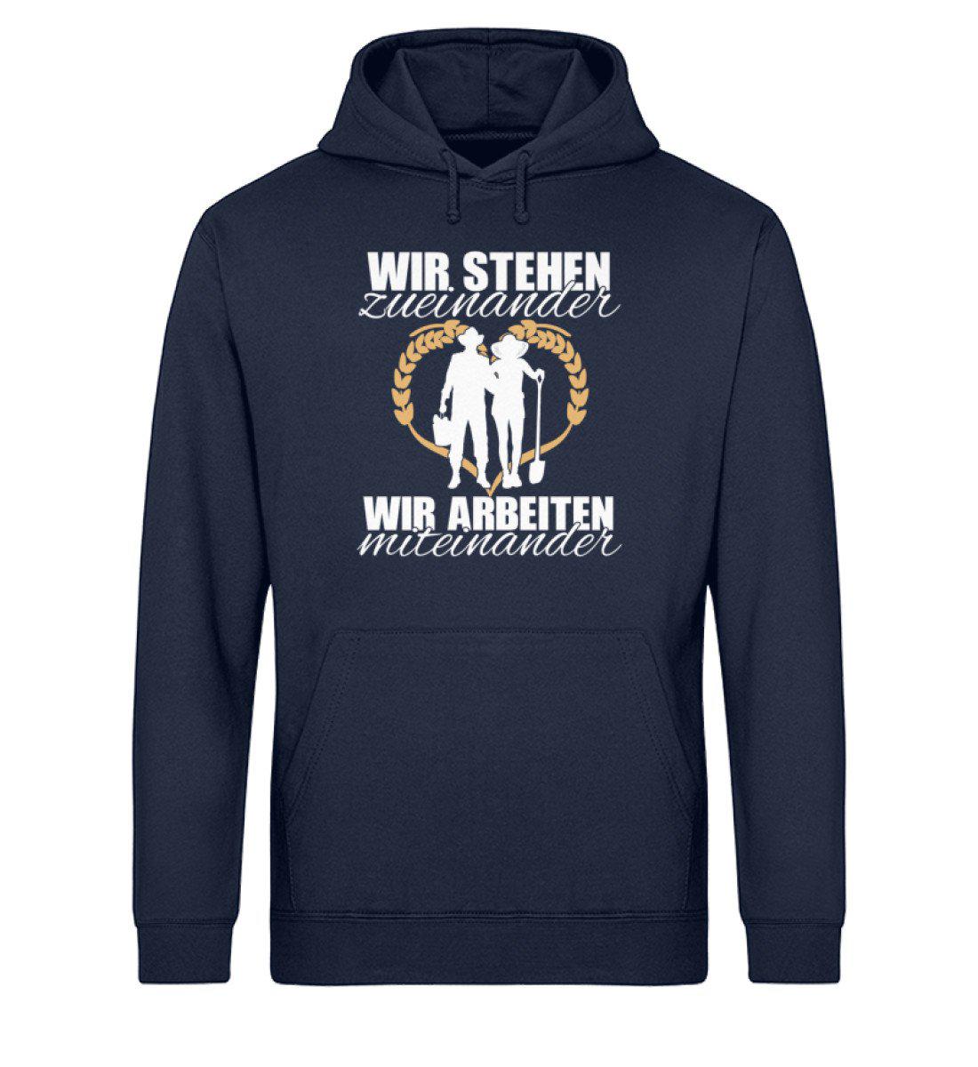 Wir stehen zueinander · Unisex Organic Hoodie-Drummer Hoodie ST/ST-French Navy-XS-Agrarstarz