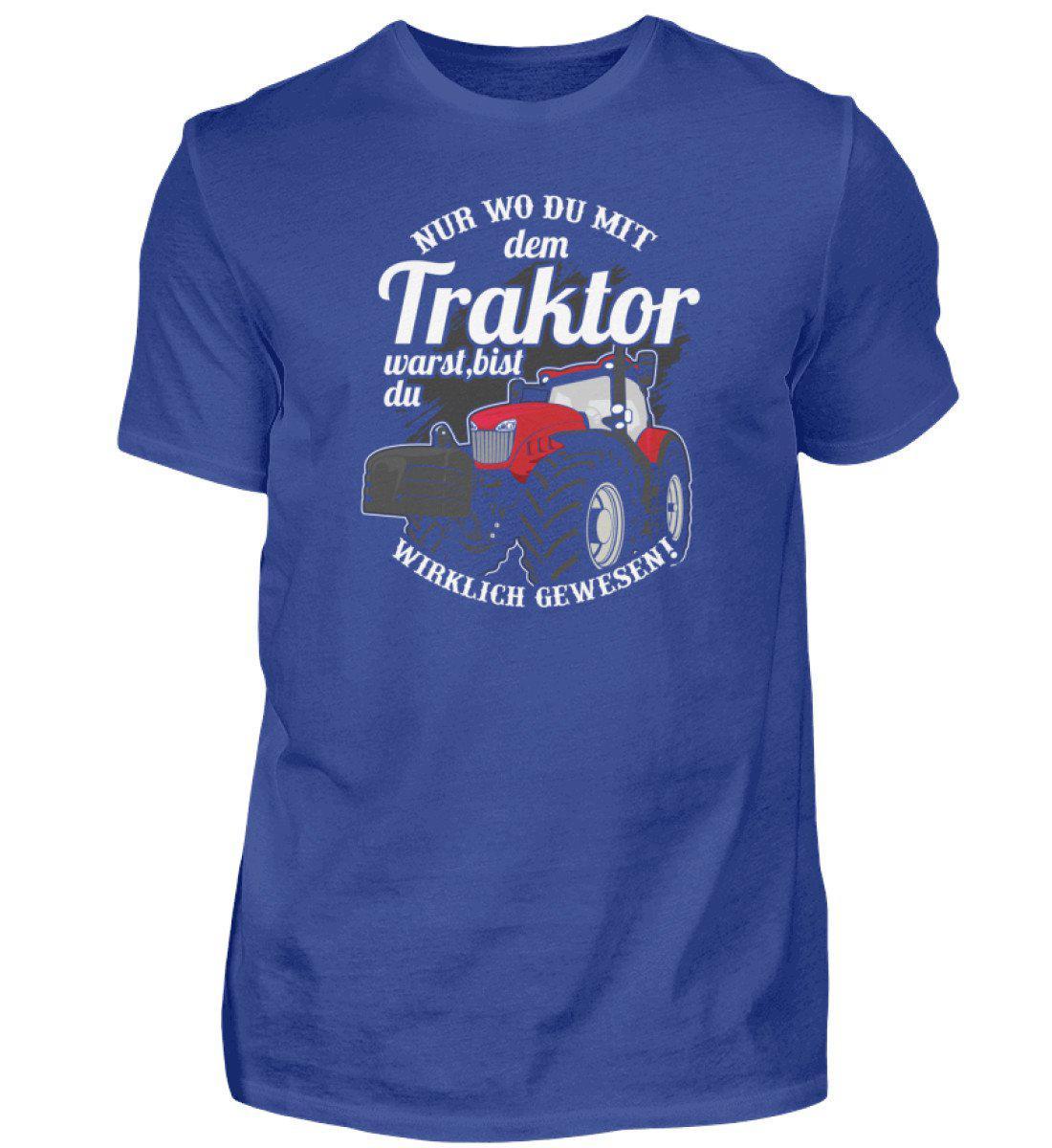 Wo du mit dem Traktor warst · Herren T-Shirt-Herren Basic T-Shirt-Royal Blue-S-Agrarstarz
