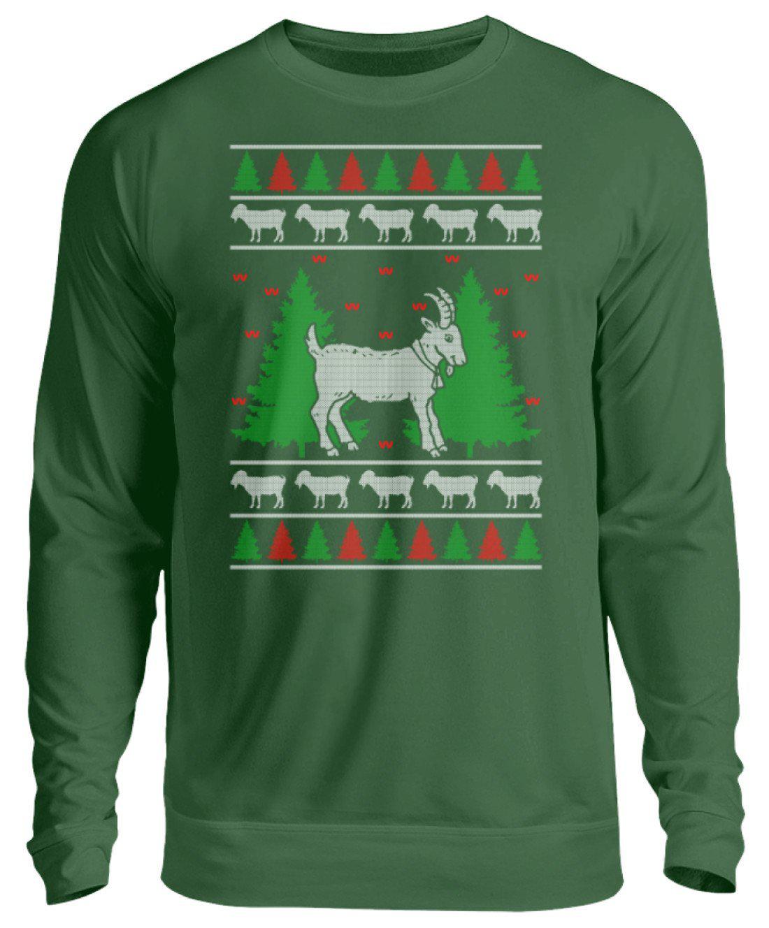 Ziegen 4 Ugly Christmas · Unisex Sweatshirt Pullover-Unisex Sweatshirt-Bottle Green-S-Agrarstarz