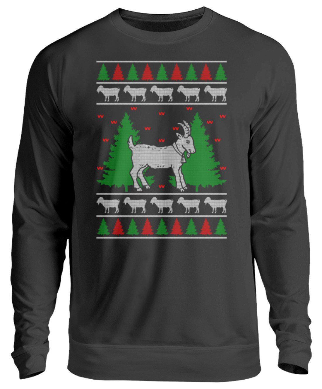 Ziegen 4 Ugly Christmas · Unisex Sweatshirt Pullover-Unisex Sweatshirt-Jet Black-S-Agrarstarz