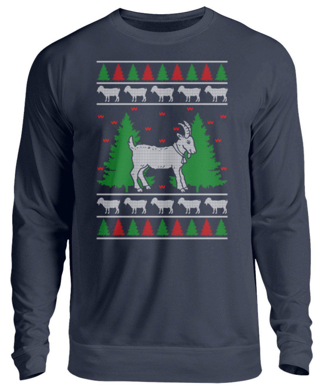 Ziegen 4 Ugly Christmas · Unisex Sweatshirt Pullover-Unisex Sweatshirt-Oxford Navy-S-Agrarstarz